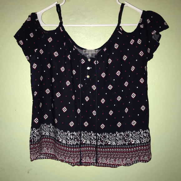 Navy Blue Blouse - Picture 1 of 2